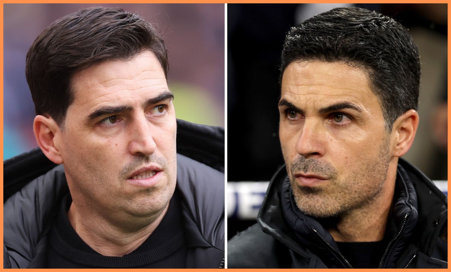 Andoni Iraola and Mikel Arteta