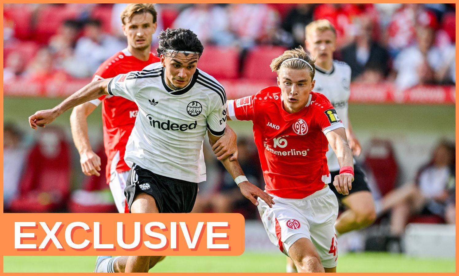 Can Uzun in action for Eintracht Frankfurt