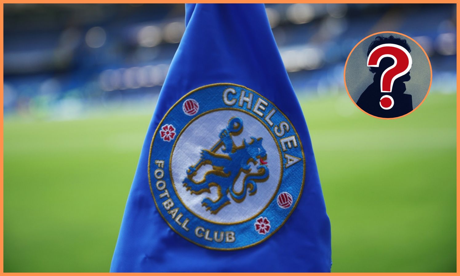 Chelsea FC logo on corner flag