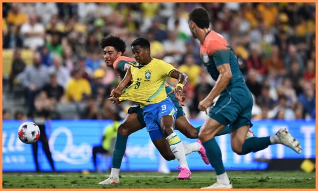 Endrick in action for the Brazilian national team