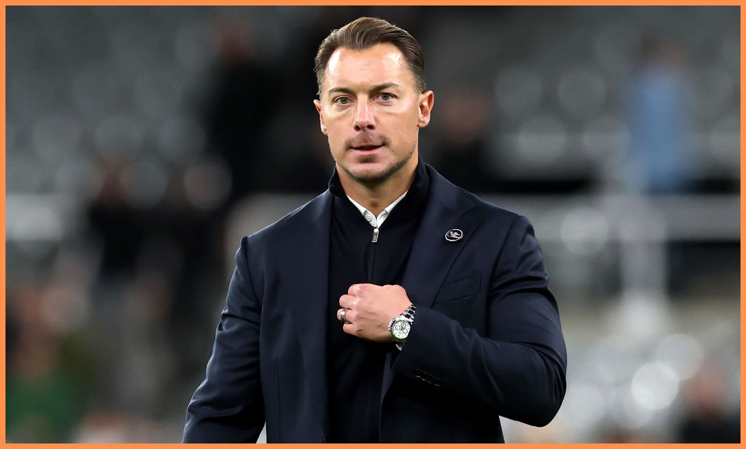 Newcastle United manager Matthias Jaissle looks on