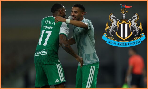 Ivan Toney celebrates a goal for Al Ahli