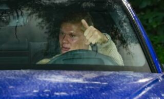 Erling Haaland in his car