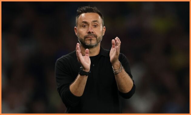 Tottenham manager Roberto De Zerbi