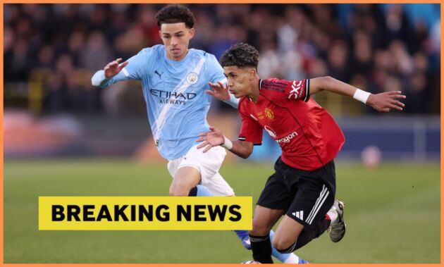 JJ Gabriel in action for Man Utd in the FA Youth Cup Final
