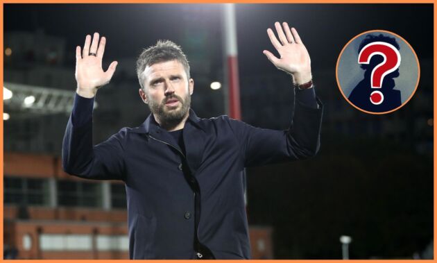 Michael Carrick gestures to the Manchester United fans