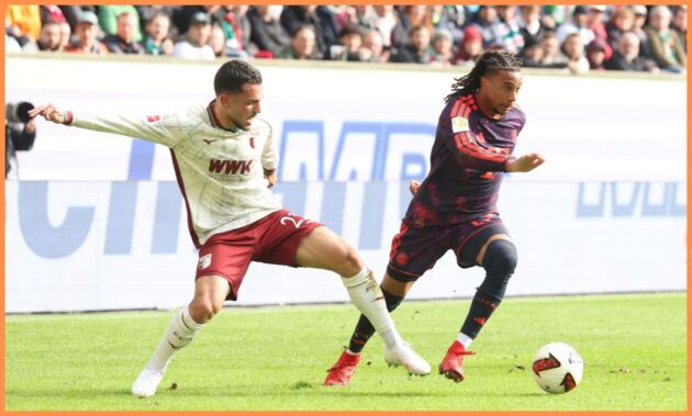 Michael Olise in action for Bayern Munich