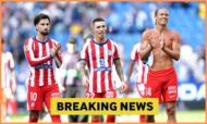 Alex Baena with his Atletico Madrid teammates