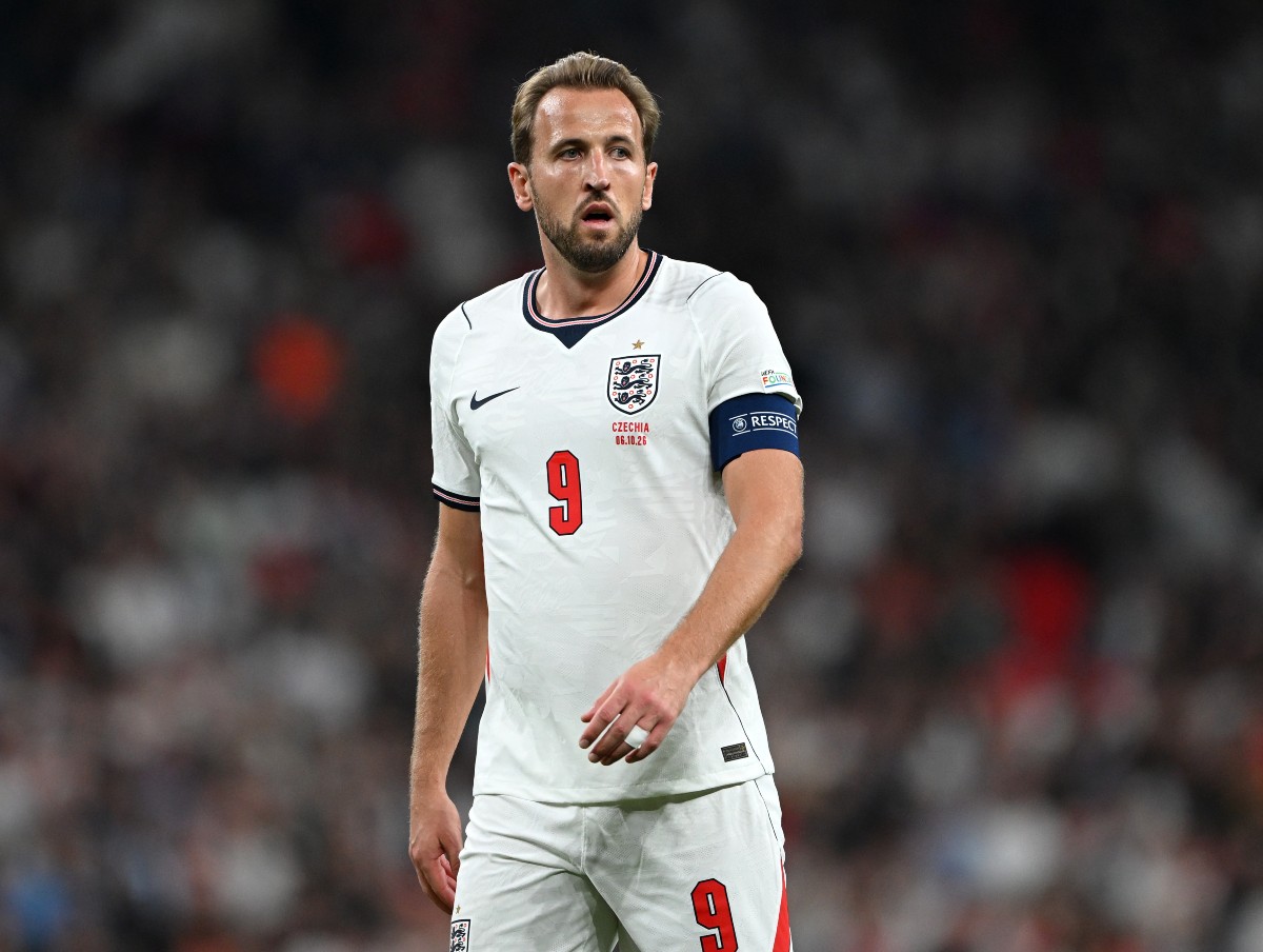 Harry Kane in action for England