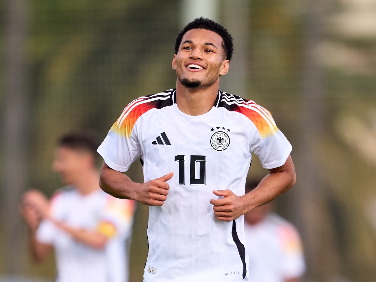 Paris Bruner comemora gol da Alemanha sub-20