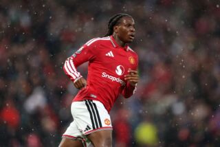 Patrick Dorgu in action for Manchester United