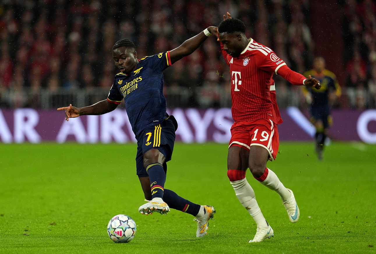 fc-bayern-munchen-v-arsenal-fc-uefa-champions-league-2026-27-league-phase-md3-1 Bukayo Saka update has made Arsenal fans worried about their chances this season