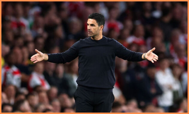 Mikel Arteta not happy