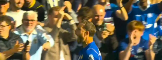 Jordan Henderson celebrates after scoring debut goal for Chelsea