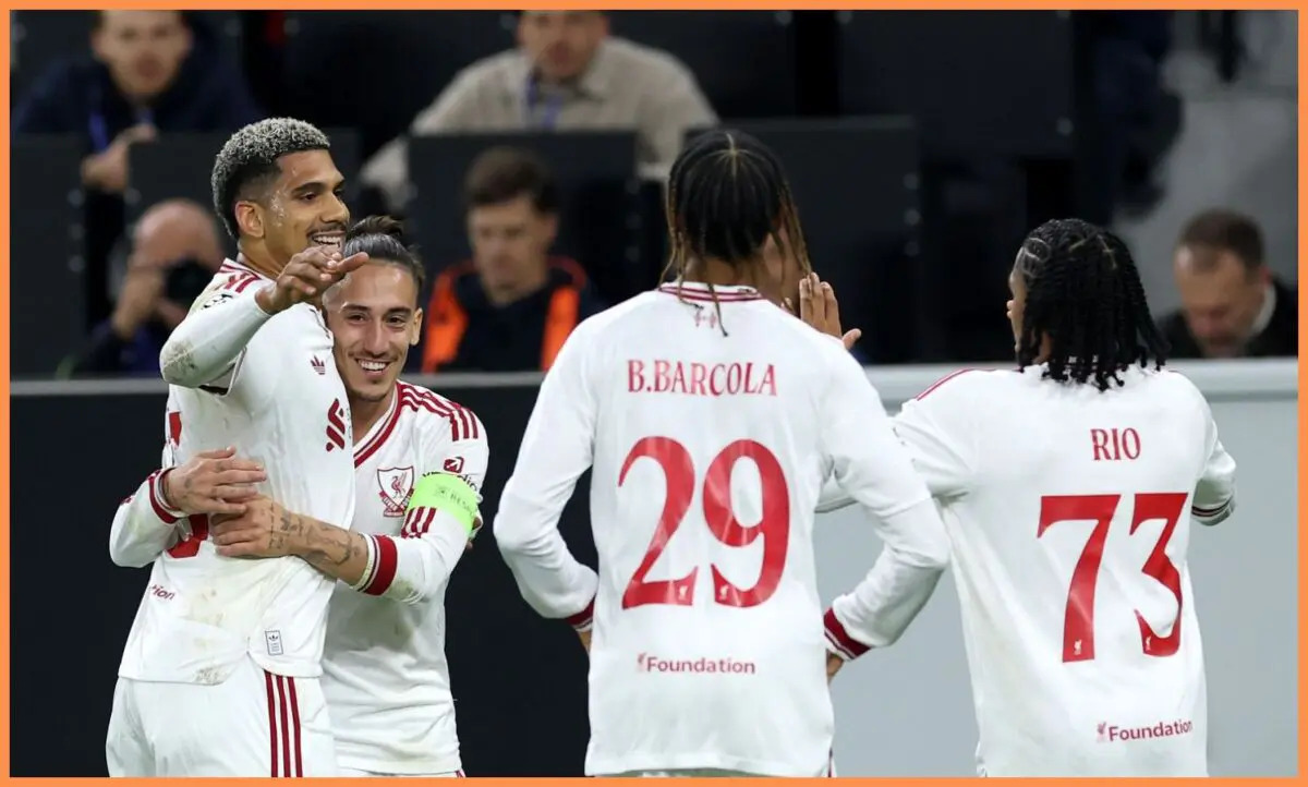 Liverpool players celebrate vs LASK