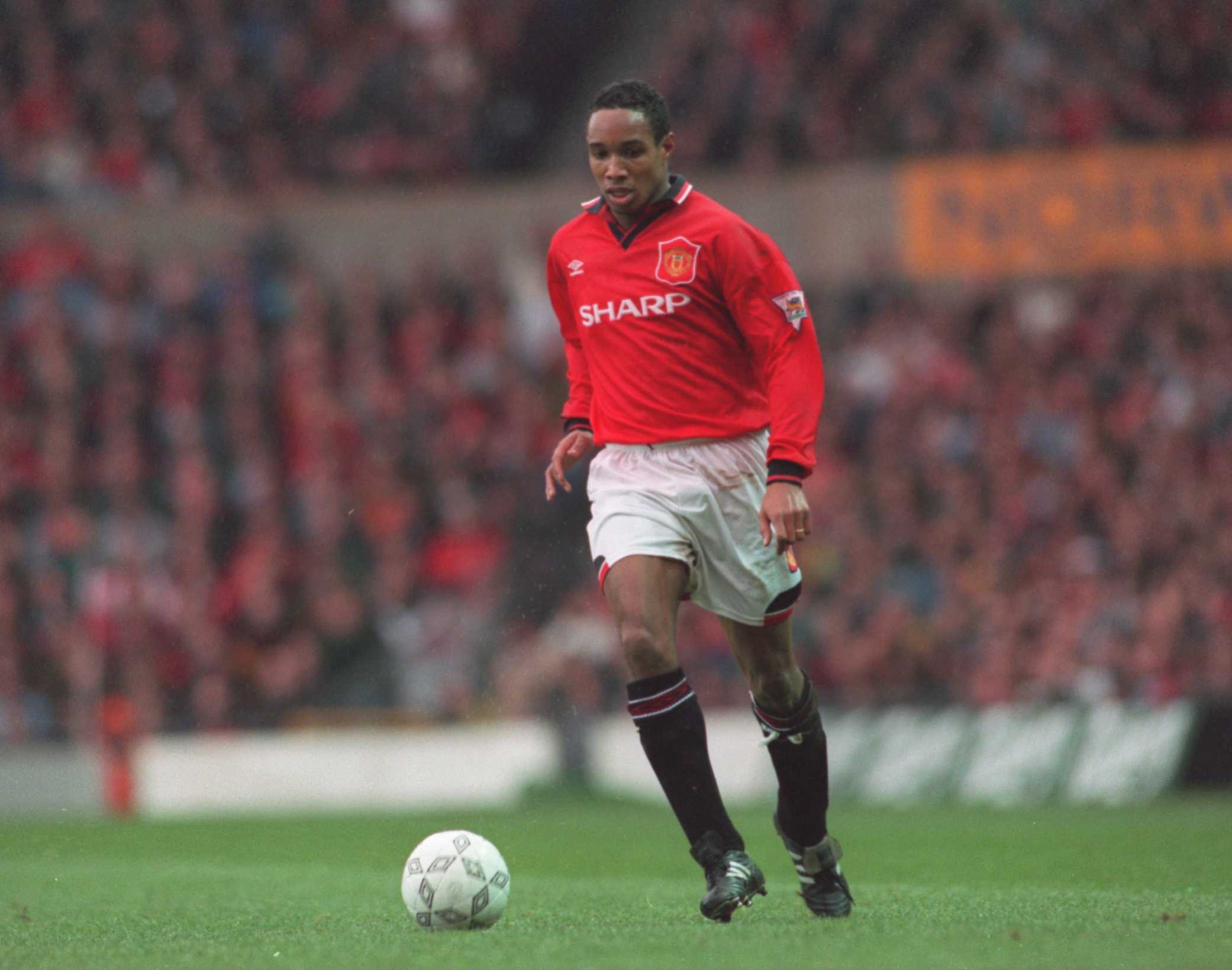 Paul Ince in action for Manchester United in 1995