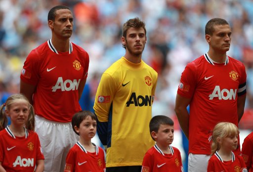 Rio Ferdinand and David de Gea back in the 2011/12 season