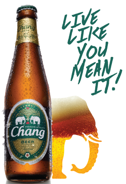 Chang beer and elephant