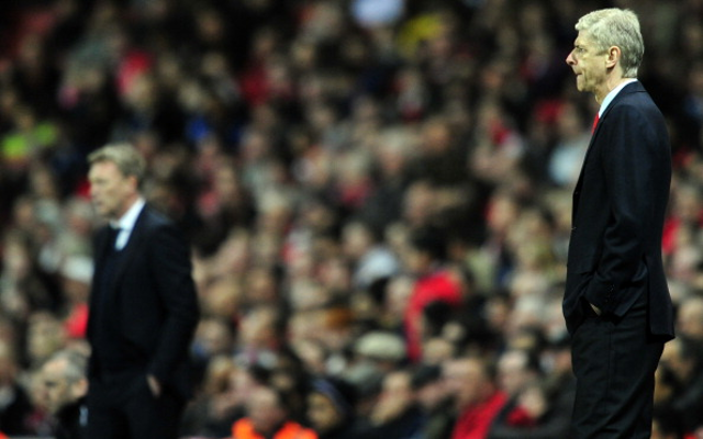 Arsene Wenger + David Moyes Arsenal Everton