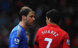 Luis Suarez +Branislav Ivanovic Liverpool Chelsea