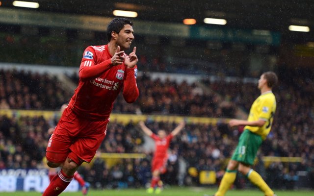 Luis Suarez Liverpool Norwich City