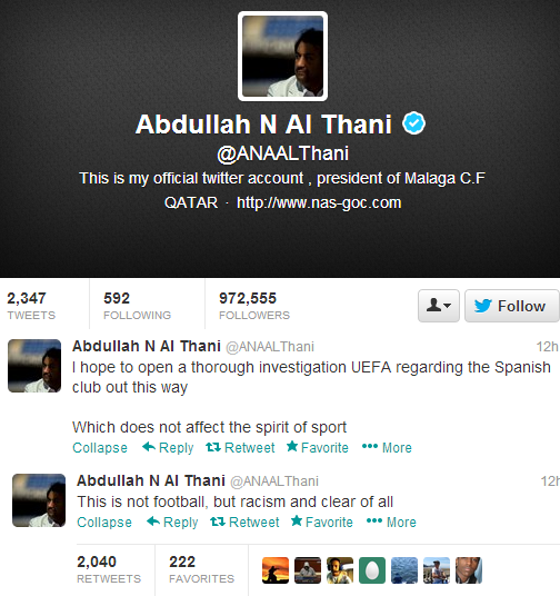 Malaga Owner Racism