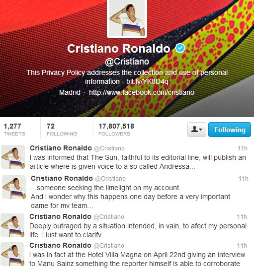 Ronaldo Twitter