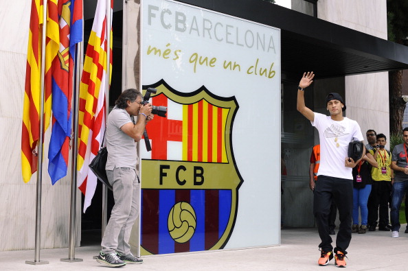 Neymar Is Unveiled At Camp Nou As New Barcelona Signing