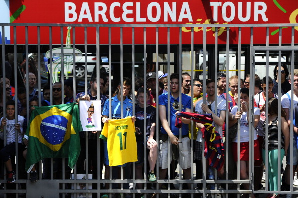 Neymar Is Unveiled At Camp Nou As New Barcelona Signing