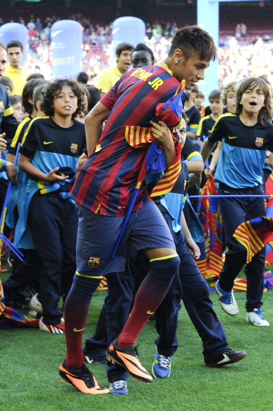 Neymar Is Unveiled At Camp Nou As New Barcelona Signing
