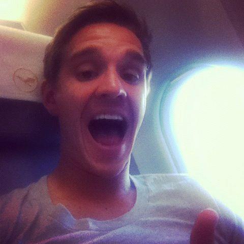Stuart Holden Bolton Wanderers + USA Plane Selfie