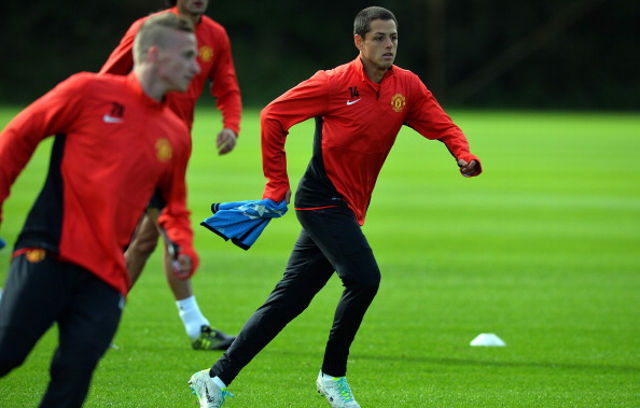 Javier Hernandez Man Utd Training