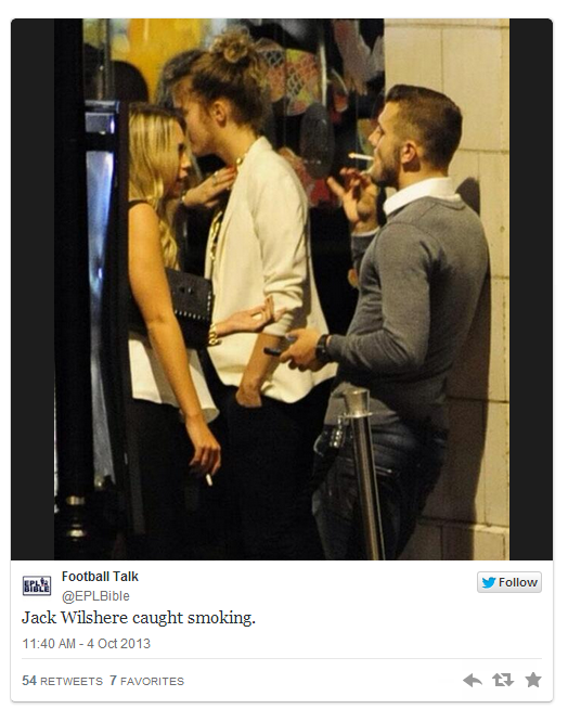 Wilshere Smoking