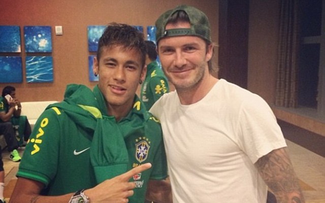 Neymar and David Beckham