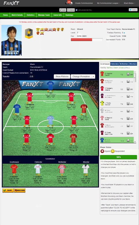 Fantasy EPL Commissioner