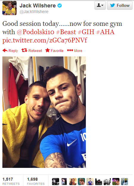 Wilshere Twitter Post