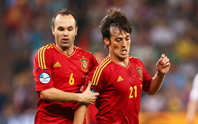 Andres Iniesta David Silva Spain