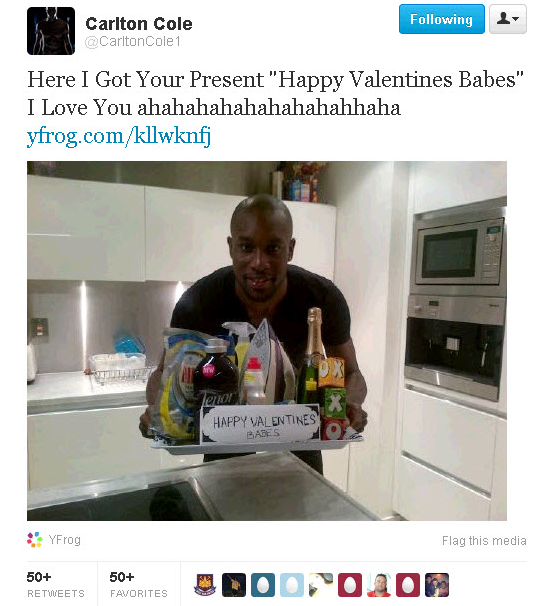 Carlton Cole Valentine's Day