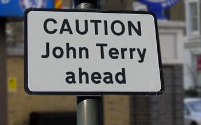 John Terry Caution Sign