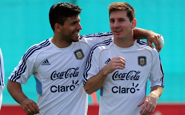 Sergio Aguero Lionel Messi Argentina