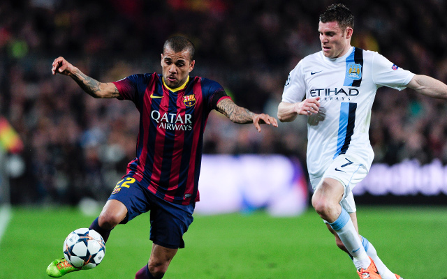 Dani Alves Barcelona James Milner Manchester City