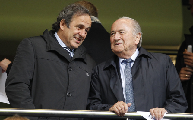 Michel Platini Sepp Blatter UEFA FIFA
