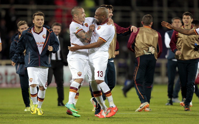 Radja Nainggolan Maicon AS Roma