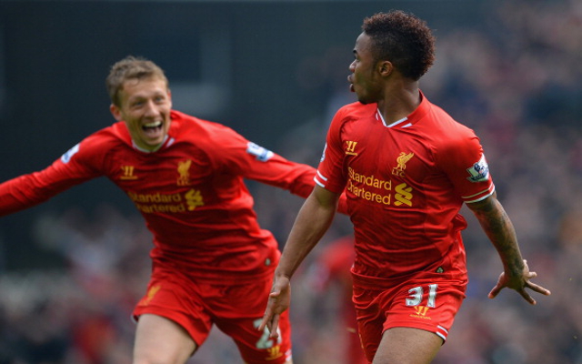 Lucas Leiva Raheem Sterling Liverpool