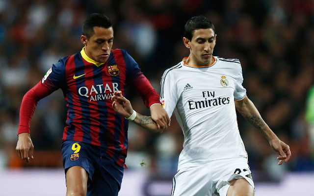 Alexis Sanchez Barcelona Angel Di Maria Real Madrid