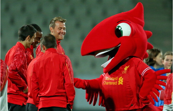 Liverpool Mascot Luis Alberto