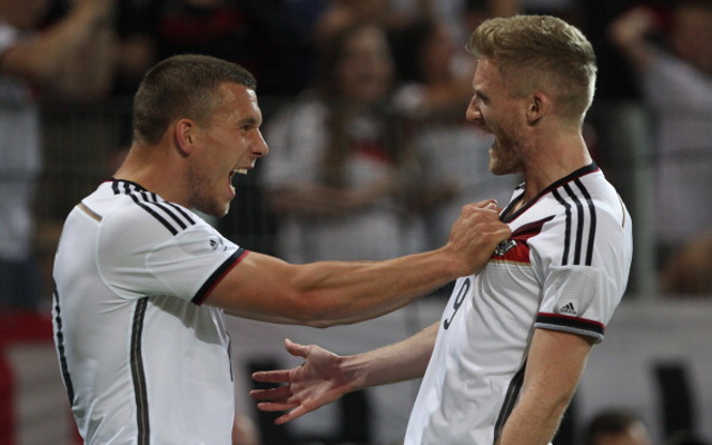 Lukas Podolski Andre Schurrle Germany