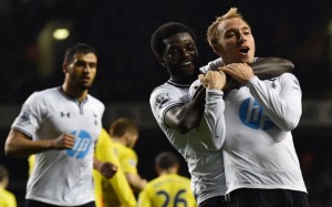 Emmanuel Adebayor Christian Eriksen Tottenham