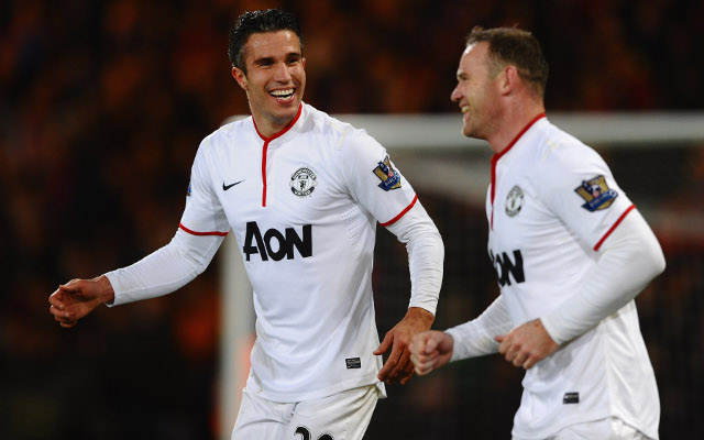 Robin van Persie Wayne Rooney Manchester United