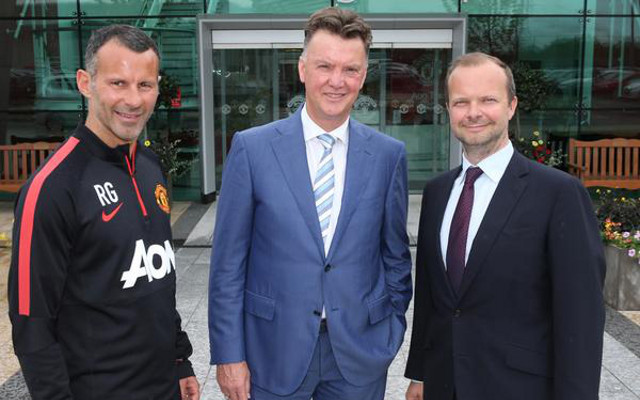 Ryan Giggs Louis van Gaal Ed Woodward Manchester United